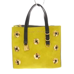 マークジェイコブス MARC JACOBS グラインド ミニ トートバッグ ハンドバッグ スエード イエロー /YM