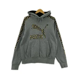 PUMA プーマ レオパード柄パーカー sizeS/グレー