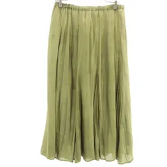 Mila Owen ミラオーウェン ロング丈 フレアスカート 1 カーキ レディース 古着