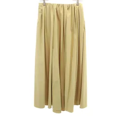 AMERICAN HOLIC アメリカンホリック ロング丈 ウエストタック フレアスカート M ベージュ 接触冷感 レディース 古着