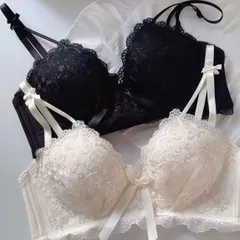 ブラジャー ショーツ セット 小胸 盛れる ブラ レース セクシーノンワイヤー 超盛 下着 レディース 盛れる 谷間 脇高 脇肉 ワイヤレスブラ  #BJ001