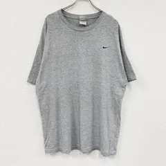古着 used　00s　NIKE　ナイキ　半袖Tシャツ　ヴィンテージ　刺繍ロゴ　グレー　2XLサイズ【値引き交渉OK！】