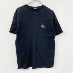 古着 used　STUSSY　ステューシー　半袖プリントTシャツ　黒　ブラック　Mサイズ