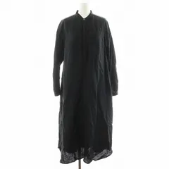 ネストローブ nest Robe ワンピース ロング丈 長袖 リネン 麻 黒 ブラック /AN22