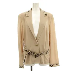 レオナール LEONARD FASHION テーラードジャケット 0381353 花柄 ウール混 LL ベージュ /☆G