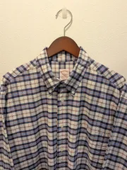 美品　USA製　Brooks Brothers　ブルックスブラザーズ　シャツ　MADISON　オックスフォード　ボタンダウン　チェック柄　スーピマコットン