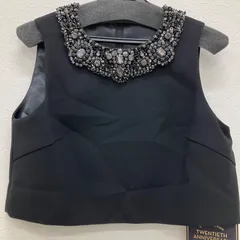 AP164　Diagram　ダイアグラム　 GRACE CONTINENTAL　グレースコンチネンタル　 ビジューショートトップ　ブラック　シンプル　 華やか　上品　ビジュー　タグ付き　レディース　トップス　タンクトップ　きれいめのサムネイル