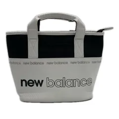 中古 ニューバランスゴルフ New Balance golf カートバッグ 白×黒 ラウンドバッグ ロゴプリント モノトーン