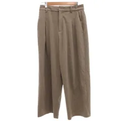 ユニクロ UNIQLO コントワー・デ・コトニエ ワイドパンツ M 灰色 グレー 無地 タック クロップド丈 /SC ■ECF001