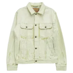 DIESEL ディーゼル A03885 09C84 D-BARCY ペイント加工 ダメージ加工 デニム ジャケット オフホワイト系 インディゴブルー系 M【中古】