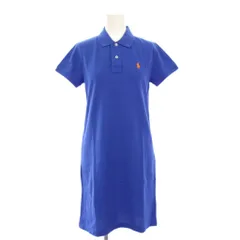 ポロ ラルフローレン POLO RALPH LAUREN タグ付き ポロワンピース 半袖 ミニ スモールポニー XS 青 /KH