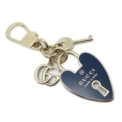 GUCCI グッチ キーホルダー ハート型 カデナ 南京錠＆鍵 チャーム【良品】 GUCCI グッチ キーホルダー ハート型 カデナ 南京錠＆鍵 チャーム