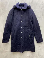 LAVENHAM ラベンハム ウール キルティング コート size34/濃紺  ◆■レディース