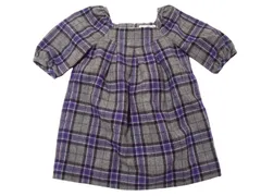 k03250517105　BeBe　100サイズ　グレー×紫×黒×白　　ワンピース or ドレス　ワンピース　秋冬