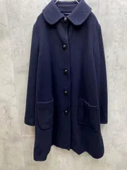 Traditional Weatherwear トラディショナルウェザーウェア 半球型ボタン ウール ステンカラー コート size34/濃紺 ◆■レディース