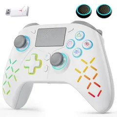 ◆PS5 コントローラー 無線/有線接続 2.4Gレシーバー付き 16個の微動機械ボタン 14個のカスタムRGBライト 切り替え可能なホール効果 Turbo連射機能 6軸ジャイロセンサー 1000mAhバッテリー 3.5mmオーディオ アシス a3d56fcf