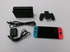  ゲーム Nintendo switch ニンテンドースイッチ 本体 HEG-001 有機ELモデル 動作品 ジョイコン ネオンレッド ブルー 周辺機器付き 中古品