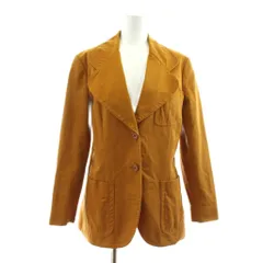 プラダ PRADA テーラードジャケット 2B コットン 40 茶 ブラウン /KU