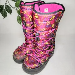 【良品】CROCS/クロックス/スノーブーツ/ヒョウ柄/W7/ブラック/黒/23.0cmのサムネイル
