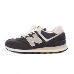 ニューバランス NEW BALANCE ローカットスニーカー シューズ スエード メッシュ 切替 ロゴ US8 26cm 黒 ブラック U574ESJ /BB