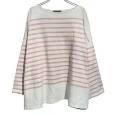 Le minor (ルミノア) ボートネックボーダーカットソー ピンク FREE