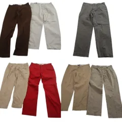 古着卸 まとめ売り ラルフローレン ポロチノパンツ 7枚セット (メンズ 38 /36 ) オールド 90s ベージュ ２タック 中古 古着 NE0176