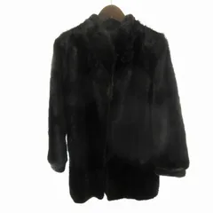 サガミンク SAGA MINK 13号 銀サガ ミンクコート ファー ミドル丈 ブラック 黒 着丈80ｃｍ 毛皮 アウター