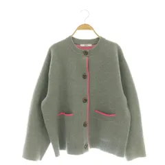 ジャーナルスタンダード レリューム JOURNAL STANDARD relume 26SS ダブルニットコントラストカーディガン F グレー ピンク /CX ■OS