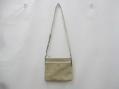  良品 コーチ COACH F29960 ショルダーバッグ ポシェット クロスボディ シグネチャー ベージュ ホワイト レディース