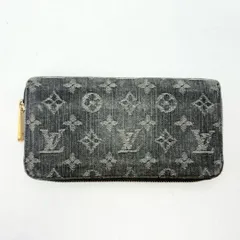 ルイ・ヴィトン M95614 モノグラムデニム ジッピーウォレット ブラック ラウンドジップ 長財布 ロングウォレット