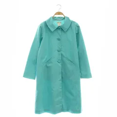 アニエスベー agnes b. vintage フランス製 ナイロン ステンカラーコート スプリング ミドル丈 1 水色 /AT ■OS