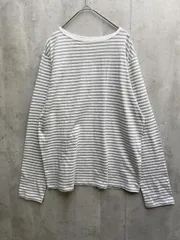 新品 AMERICAN HOLIC アメリカンホリック ボーダー ロング Tシャツ sizeL/白ｘグレー ■◆レディース