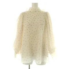 スナイデル SNIDEL オーガンシースルーブラウス ドット バックリボン プルオーバー ONE アイボリー /MY ■OS