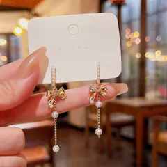 プリンセス ハート リボンピアス ピンク×ゴールド フープピアス 両耳用 レディース 韓国アクセ 可愛い フェミニン ガーリー 量産系 魔法少女 姫系 甘め キラキラ 高見え