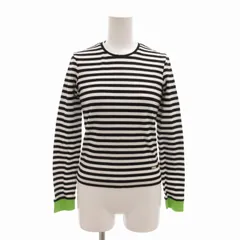 ディースクエアード DSQUARED2 ボーダーカットソー Tシャツ ロンT 切替 長袖 XS 白 ホワイト 黒 ブラック /FT