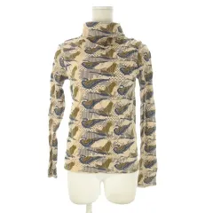 ヒロコビス HIROKO BIS カットソー ベージュ 鳥柄 ジャカード タートルネック 長袖 /CK33 ■GY58のサムネイル
