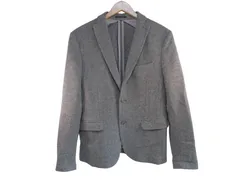 k05250521069　ZARA MAN　サイズ表記無し　グレー×白×茶色　　アウター　テーラードジャケット　秋冬
