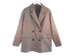 k05250521020　GU ジーユー　Mサイズ　茶色×ベージュ　　アウター　テーラードジャケット　秋冬