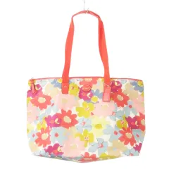 コーチ COACH トートバッグ ナイロン 軽量 フラワー 花柄 総柄 オレンジ /AH6 ■GY18