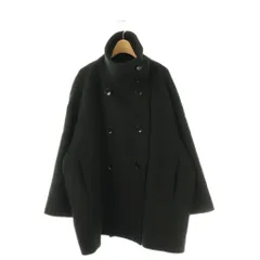 ノーブル NOBLE スタンドカラーオーバーコート アウター ダブル ブラック /DO ■OS
