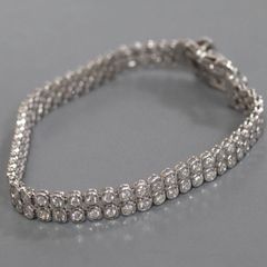 高級】DIAMOND 10.00ct K18WG BRACELET - メルカリ