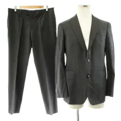 ミラショーン mila schon シングルスーツ セットアップ 上下 テーラードジャケット 総裏地 パンツ ジップフライ ウール 48C グレー /KU