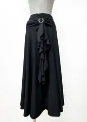 【上品】新品　フリル＆バックル付き　社交ダンス用スタンダードスカートｂ911