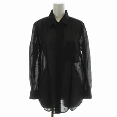 ミーイッセイミヤケ me ISSEY MIYAKE シアー シャツ ブラウス プリーツ ドット 長袖 MI03FJ191 黒 ブラック /DKのサムネイル