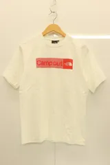 【中古】 THE NORTH FACE メンズTシャツ S Campout S S Tee THE NORTH FACE S 白 ホワイト プリント