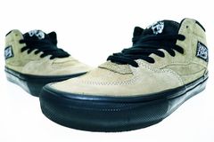 バンズ VANS SKATE HALF CAB 26.5cm PIG SUEDE OLIVE VN0A5FCDBIQ スケート ハーフキャブ ピッグ スエード オリーブ スケボー スケシュー 【ブランド古着ベクトル】【中古】▲260213