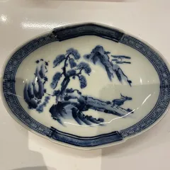 【東あずま店　併売品】　染付　皿　青　器　食器　陶器　和食器　和柄　有田焼