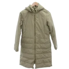 ロッソ ROSSO アーバンリサーチ 美品 ダウンコート F ベージュ フード付き ミドル丈 キルティング RA77-27B017 /HW ■GY58