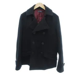 ザ・ダファー・オブ・セントジョージ The DUFFER of ST.GEORGE 美品 ピーコート Pコート ウール L 黒 ブラック ミドル ハーフ丈 ダブルブレスト 錨ボタン DF-UH-43693 /HW ■ECB001のサムネイル