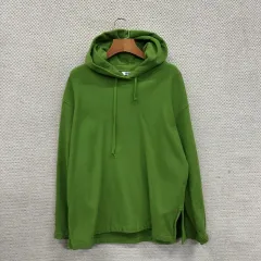ユニクロ 無地 グリーン カジュアル フーディー Tシャツ L M13165
